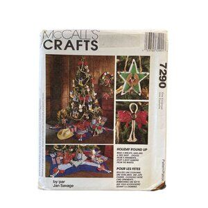 McCall's Crafts Sewing Pattern 7290 Holiday Round Up Cowboy Boot Ornaments Decor